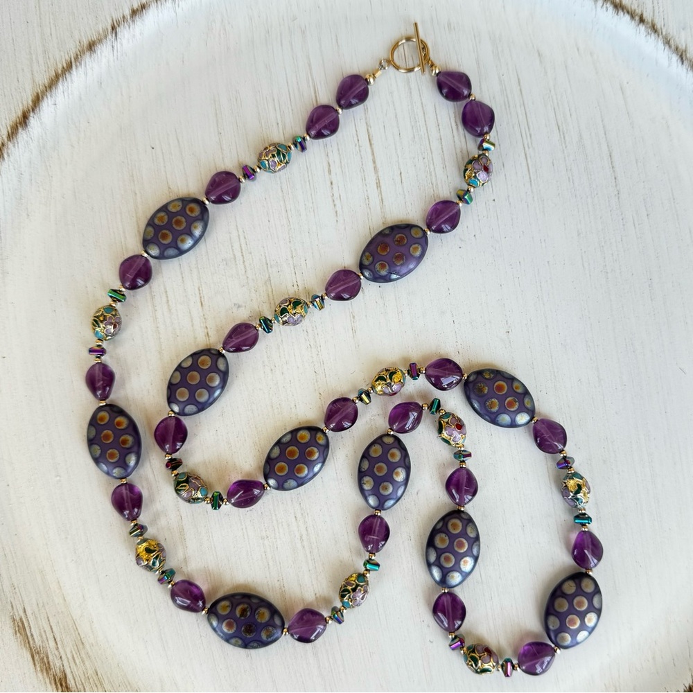 Beautiful Multicolor Bead Necklace - image 1